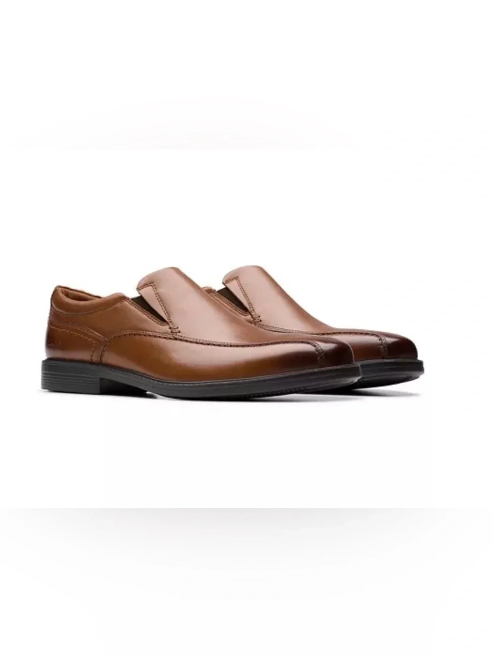 Clarks Men's Brown Slip-On Leather Loafers Size 7